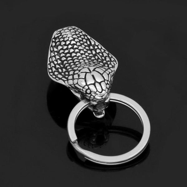 

keychains vikingceltic 316l stainless steel viking snake animal keychain, Silver