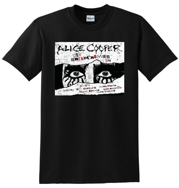

alice cooper t shirt breadcrumbs vinyl cd cover small medium large or xl, White;black