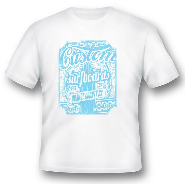 

custom surfboards orange county california black or white tee, White;black