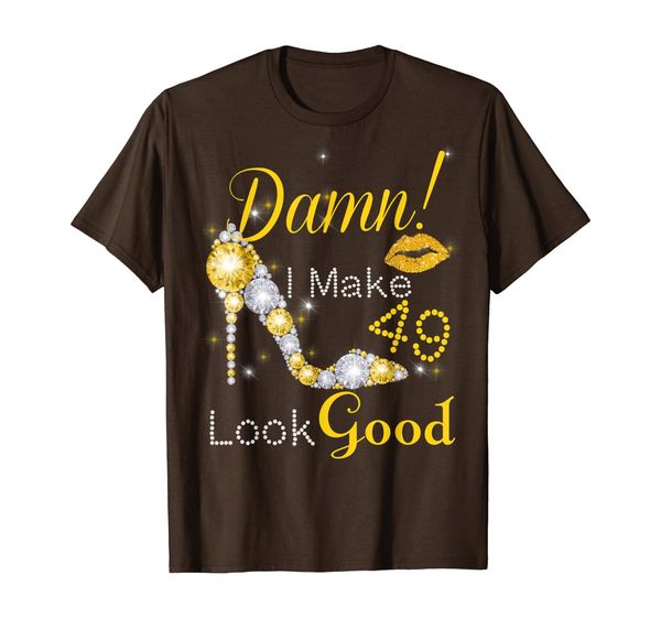 

damn i make 49 look good diamond shoes 49th birthday shirt, White;black