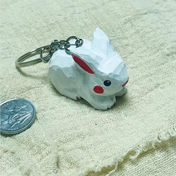 

keychains hand carved wooden keyring cute wood carving pendant for bag keychainscreative key chains charms handmade diy art fob, Silver