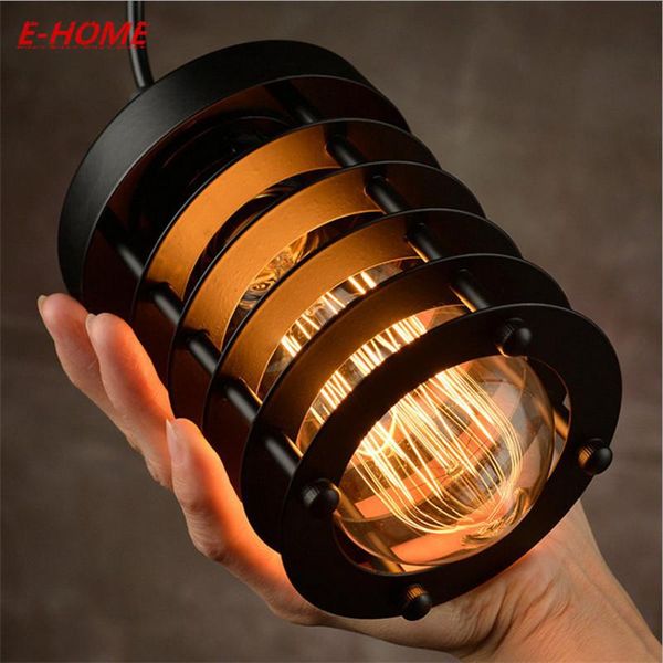 

pendant lamps american style single-headed iron bar restaurant creative retro bedroom staircase industrial circle edison chandeliers