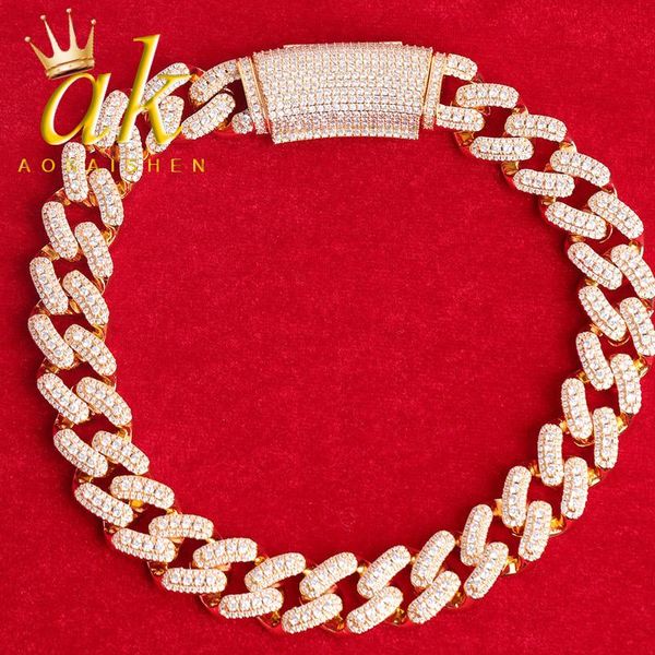 

chains 18mm miami cuban chain real gold plated hip hop jewelry, Silver