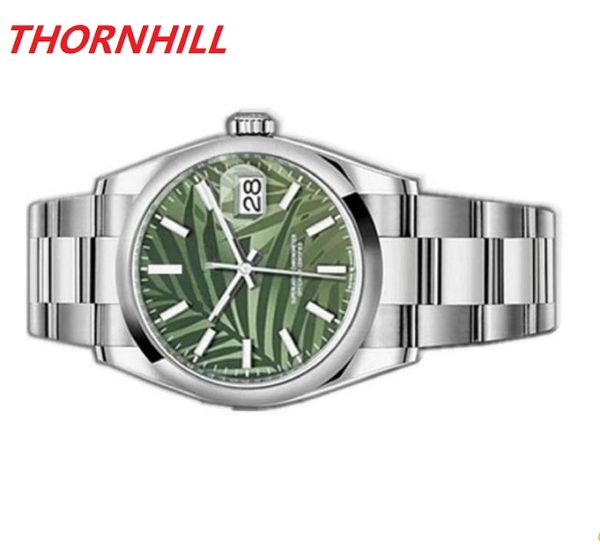 

perpetual watch montre de luxe men lovers watches smooth bezel datejust green dial womens mens 36mm sapphire watch automatic mechanical 316l, Slivery;golden