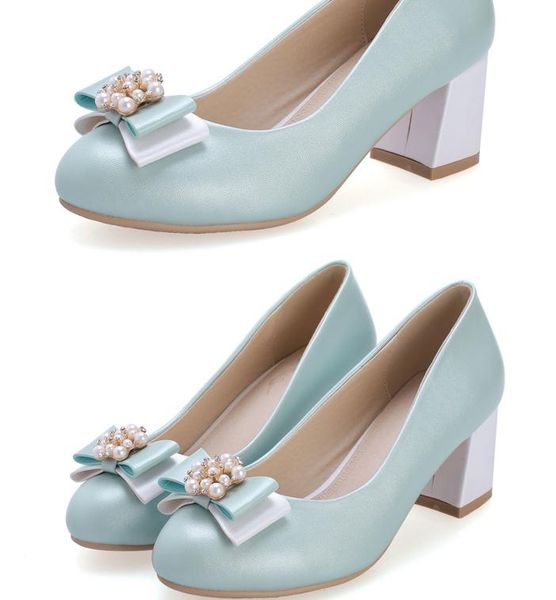 

women shoes in spring and autumn high coarse heel round head@726, Black