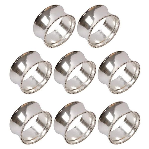 

pieces of zinc alloy beaded napkin ring delicate buckle (silver) rings