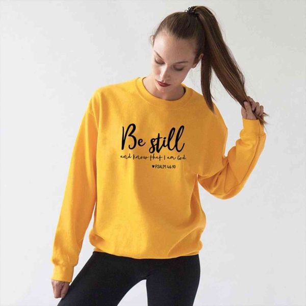 

be still and know that womens sweatshirt i am god pslam 46:10 sweatshirts women religious christian hoodies vintage jesus, Black