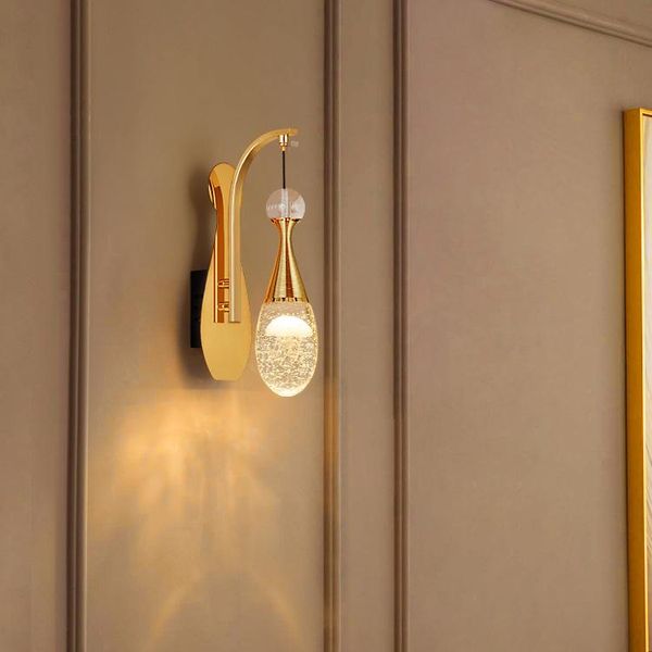 

made of aluminum, crystal wall lamp, sturdy and durable, nordic simple light luxury staircase jellyfish lamp