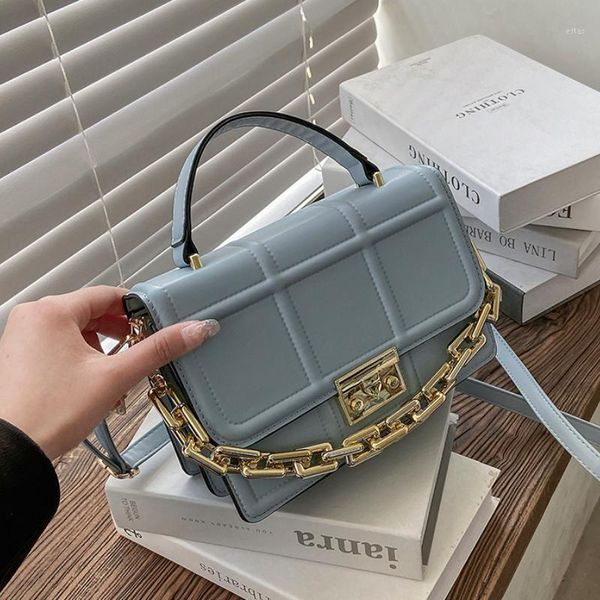

evening bags leather handbag chain handle shoulder messenger for woman 2021 small square bag sac a main1