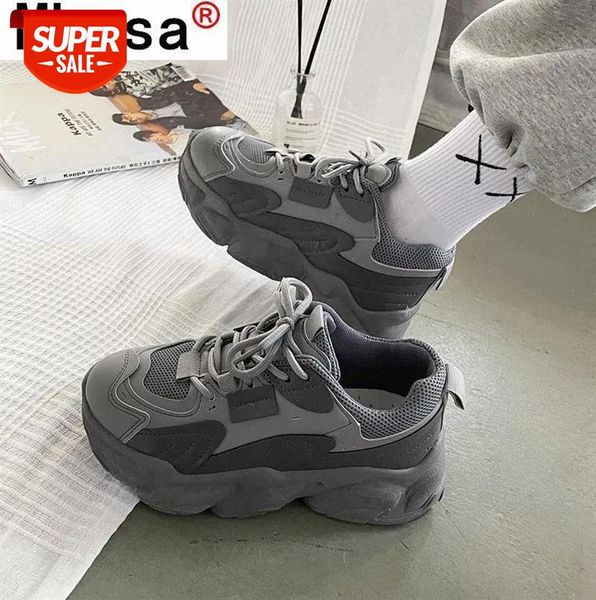 

spring 2021 new women's non-slip sneakers fashion casual comfortable dad shoes breathable vulcanized #qp7m