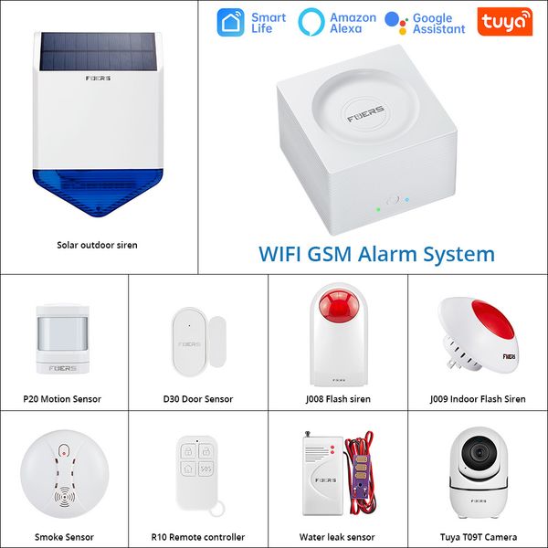 Futers G95 Home WiFi Kit de Sistema de Segurança GSM com Alexa Tuya Smart App Control Motion Sensor Alarme