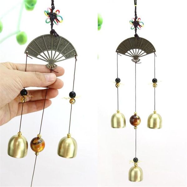 

decorative objects & figurines hanging fan wind chime windbell aeolian bells copper wind-bell garden home decor metal chimes decoration orna