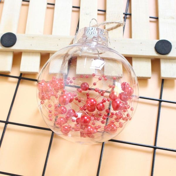 

party decoration household window hanging pendants christmas ball transparent with pearl rattan decor balls