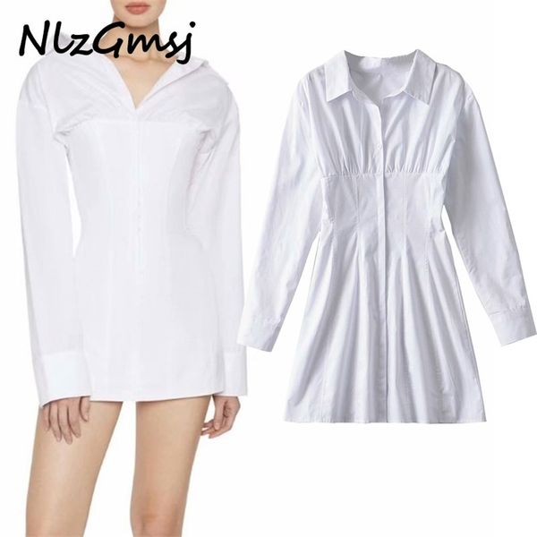 

dres korean elegant slim waist blouse long sleve turn-down collar vestidos femme spring 210628, Black;gray