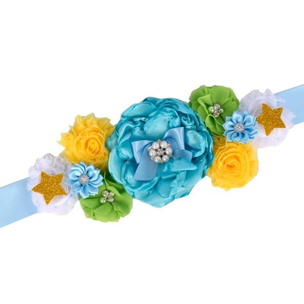 

maternity intimates sash belt blue pregnancy belly baby shower party gender reveal blet custom colors, White