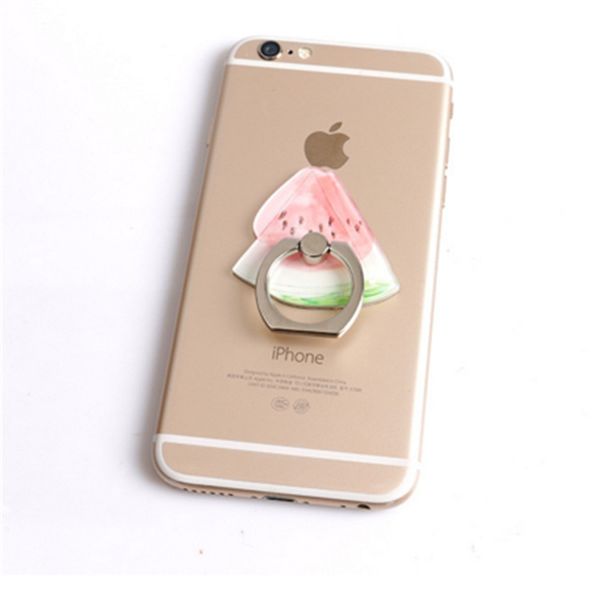 

cute fruit banana 360 degree finger ring cell phone mounts holders strawberry stand holder for iphone samsung huawei and other mobile phones
