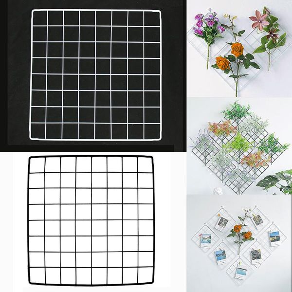 

metal mesh wall art display storage rack multifunction hanging po frame postcard shelf for home organizer holder hooks & rails