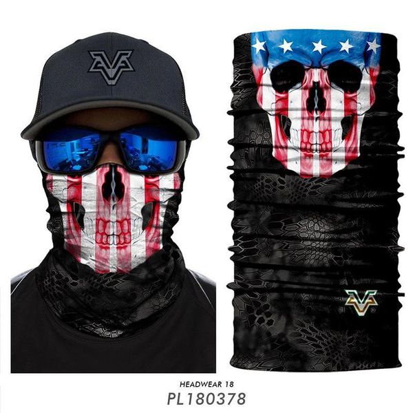 

seamless skeleton head bandanas skiing skull cuello polar sport camp outdoor motorcycle neck warmer anti-dust windproof face mas cycling cap, Black