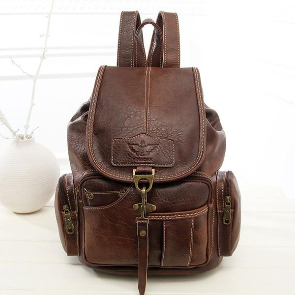 

backpack style women's double shoulder bag fashion trend hook student schoolbag