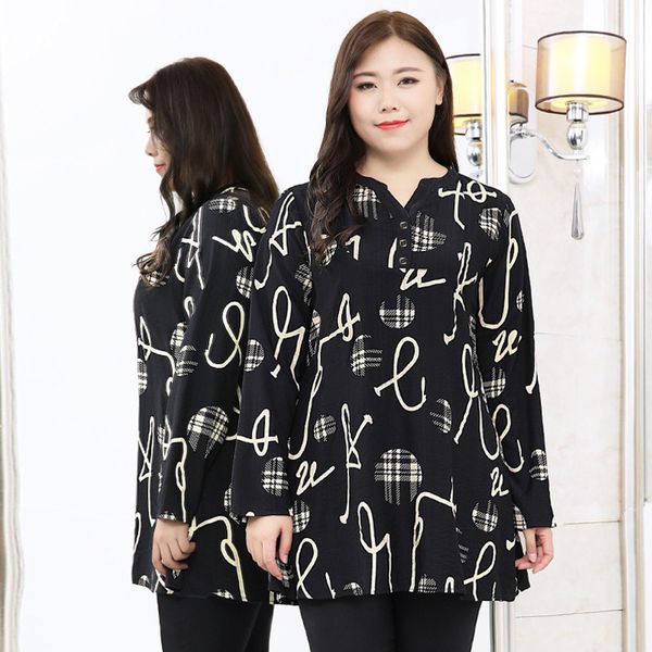 

tee plus size 10xl 8xl 6xl of women spring long shirt femme letter print casual korean style clothing loose t-shirts, White