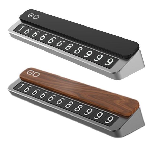 

creative ornaments car temporary parking card phone number plate mobile frames