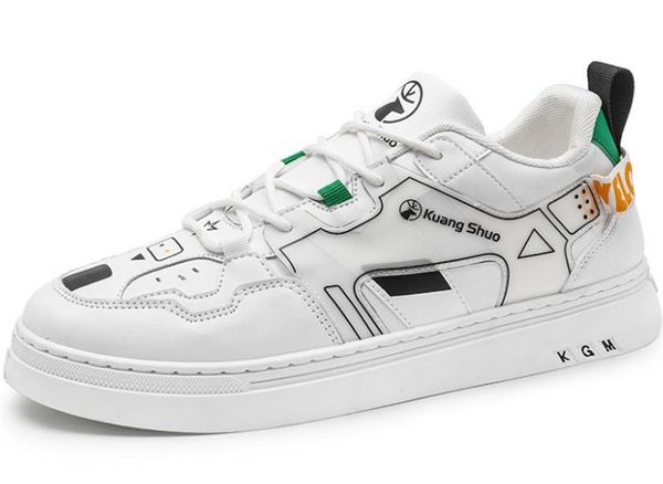 

spring sandal trend small white students port wind shoe men leisure, Black