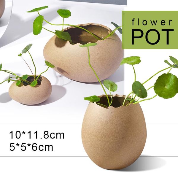 

vases mini abstract cracked egg shell flower pot vase ceramic porcelain arrangment ornaments crafts home decor