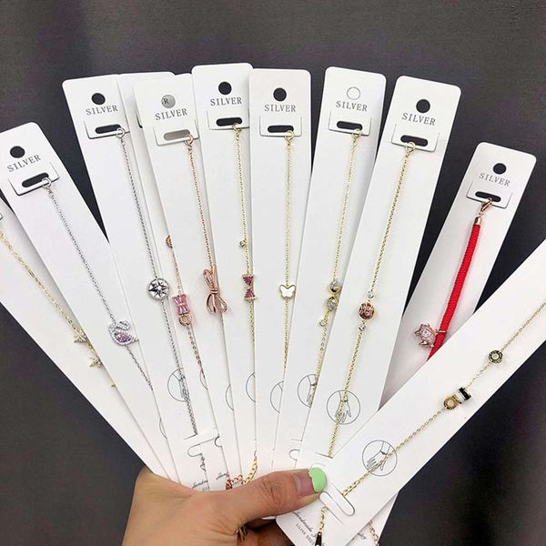 

whole body pure silver micro inlaid zircon bracelet spring summer korean gold plated bracelet 006, Black