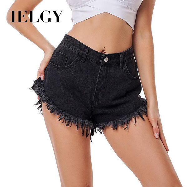 

women's jeans ielgy european and american edging washed ladies denim shorts, Blue