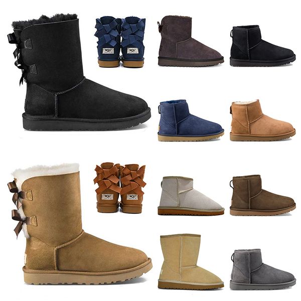 

2021 fashion winter australia snow boots women shoe ladies girls womens ankle short boot mini classic chestnut black grey booties comfortabl, White;red