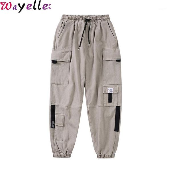 Männer Hosen Harajuku Multi-tasche Cargo Pant Männer Retro Harem Hüfte Jogger Sweatpant Japanische Streetwear Hosen