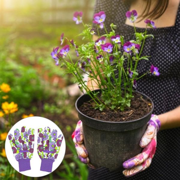 

pair working gardening for weeding planting digging fruit picking disposable gloves