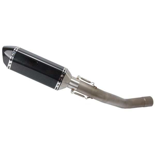 

motorcycle exhaust system carbon fiber color muffler link pipe for z800 2013-2021 motorbike escape leak mid
