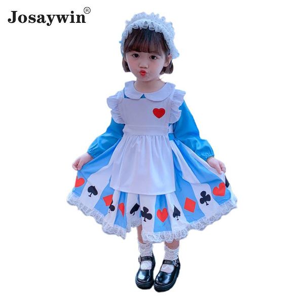 

girl's dresses kids dress for girls baby autumn winter print lolita girl kawaii cute wedding ball gown 2021 princess party vestidos, Red;yellow