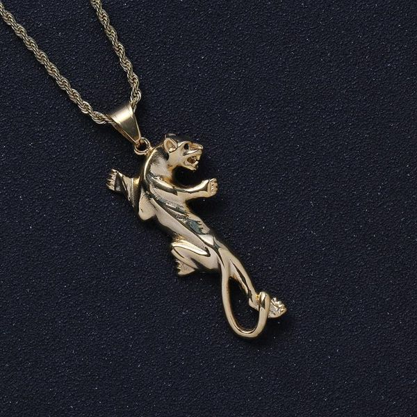 

pendant necklaces iced out rock animal stainless steel pendants&necklace men women hip hop jewelry gift sn239, Silver