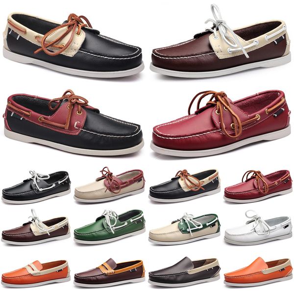 

discount luxury men casual shoes black loafers outdoor flat slip on fashion mens trainers sneakers size 40-45 color29