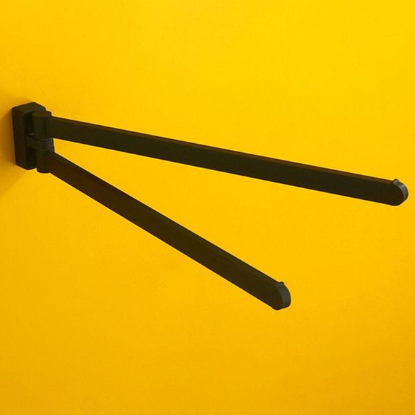 

towel racks stainless steel swivel bar movable double rails chrome polished marubber black bathroom kitchen accessories