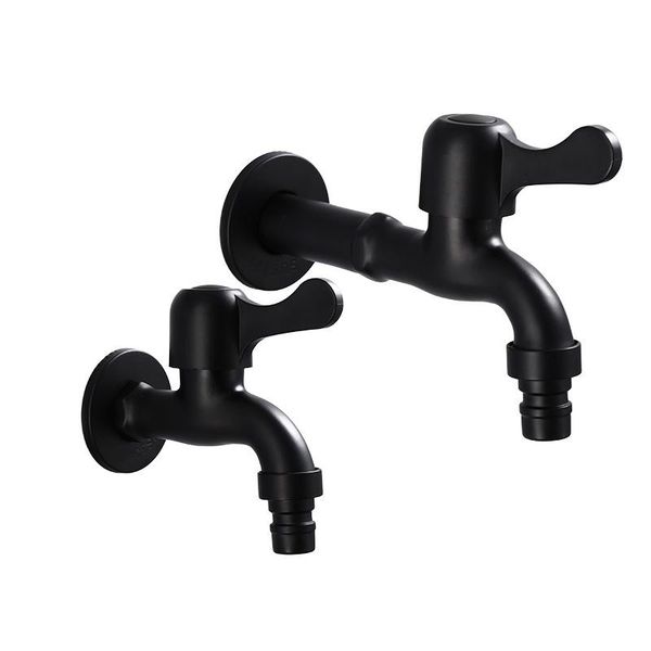 

watering equipments 4 points black retro washing machine toilet faucet single cold quick opening