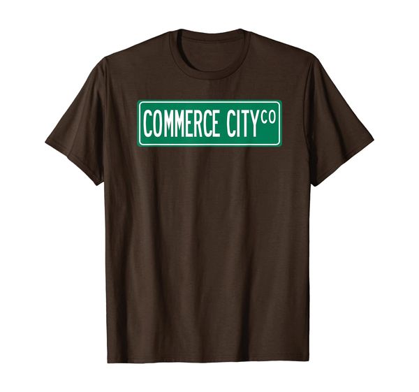 

cool and trendy commerce city co street sign t-shirt, White;black