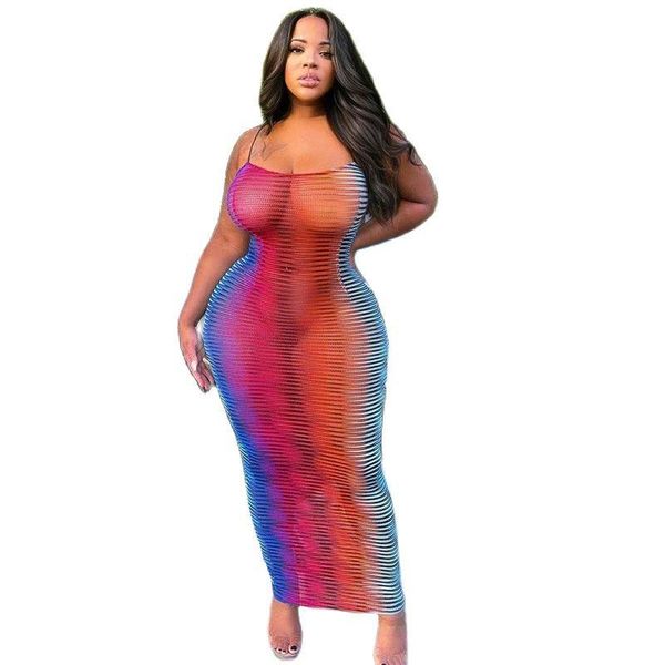 

casual dresses sleeveless print bodycon maxi dress women green y2k 2021 summer hollow out spaghetti strap beach long party, Black;gray