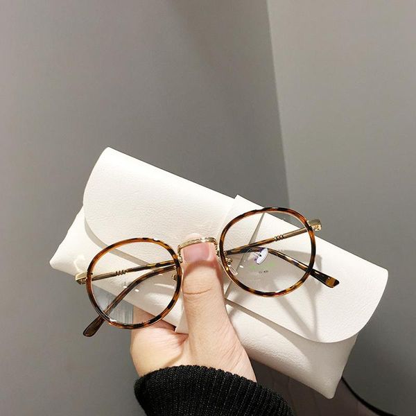 

sunglasses anti blue light ray computer goggles radiation-resistant transparent eye glasses frames for flat mirror round, White;black