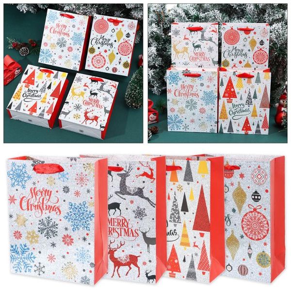 

gift wrap year deer snowflake candy bag tote christmas paper