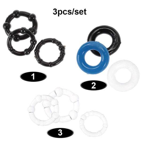 

cockrings 3pcs increase exercise toys cock rings erotic sexetoys shop male chastity cockring for men ring delay ejaculation