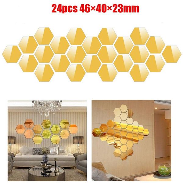 

46*40*23mm 1 set wall stickers (including 24pcs) home decor
