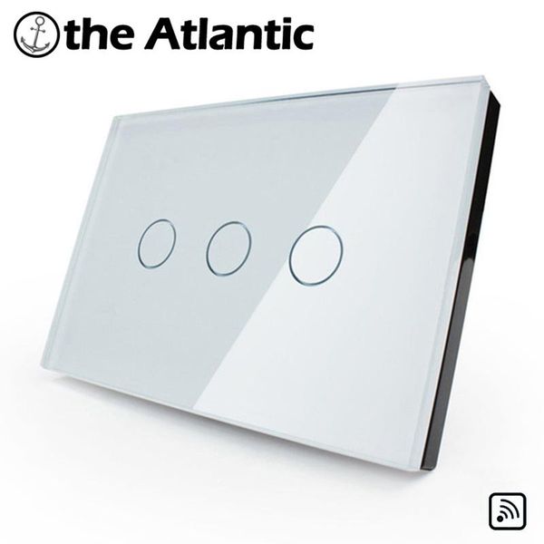 

smart home control remote us/au standard 3 gang crystal glass switch panel touch sensor wall light remotely controlled