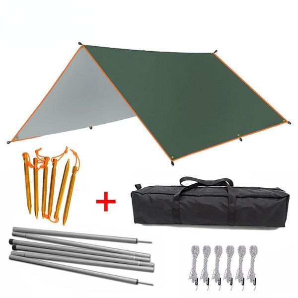 

tents and shelters 5x3m 4x3m awning with support pole rope peg waterproof tarp tent shade garden sunshade outdoor camping sun shelter beach