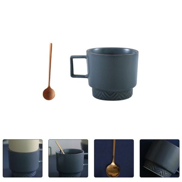 

mugs ceramic coffee mug unique tea cup fashion with spoon for home office