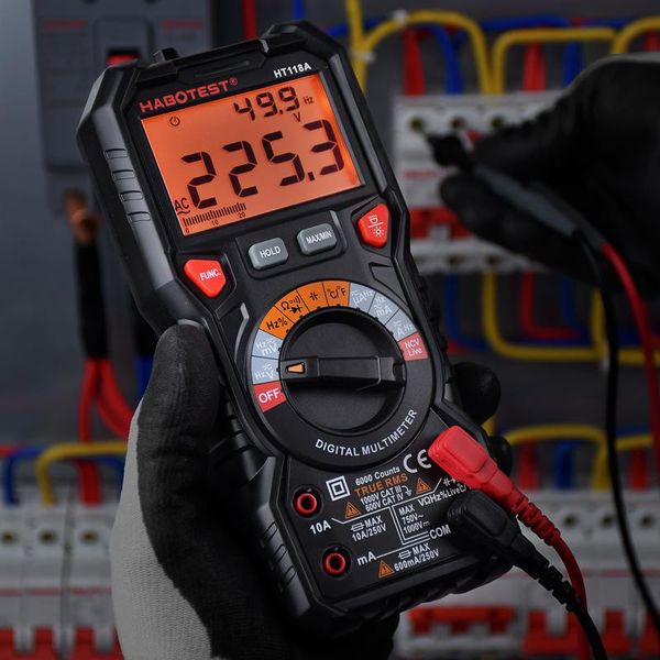 

multimeters ht118 professional high precise 6000 counts 1000v ac dc digital multimeter ohm hz ncv live c/f duty multimetro voltage meter