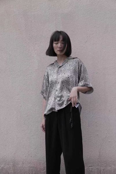 

erd's melancholy second generation british style yuppie us dollar printed short sleeve shirt4c9y, White