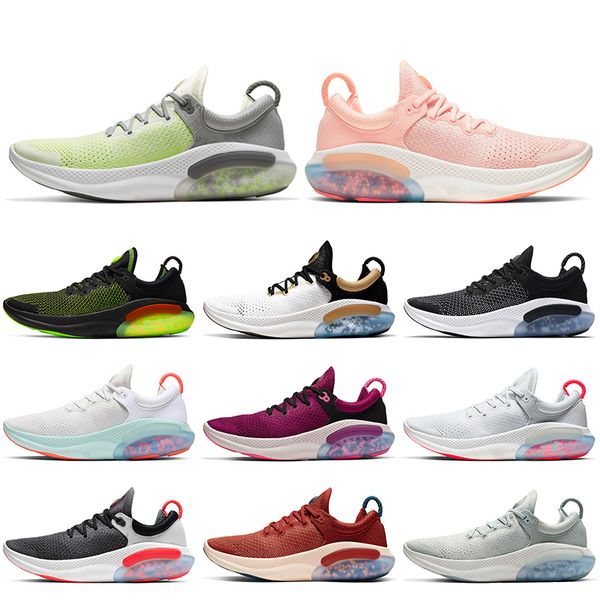 

2021 fashion women mens joyride run fly knit running shoes platinum tint oreo electric green university red sunset pink sports trainers snea